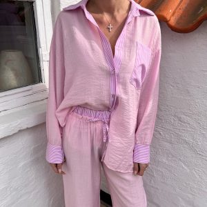 Anna lyserødt sæt
