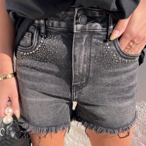 Allt cool cowboy shorts med simili sten