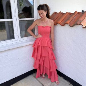 Melissa lace kjole - Coral