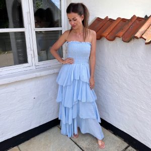 Melissa lace kjole – lyseblå