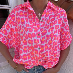 Italy soft skjorte kjole – Pink