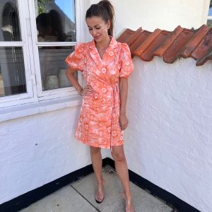 Tills slå om kjole - Orange
